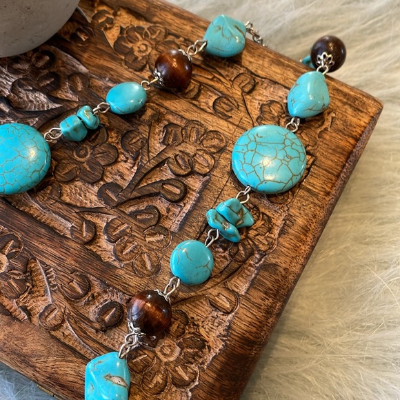 Vintage turquoise stone necklace - Picture 2 of 4